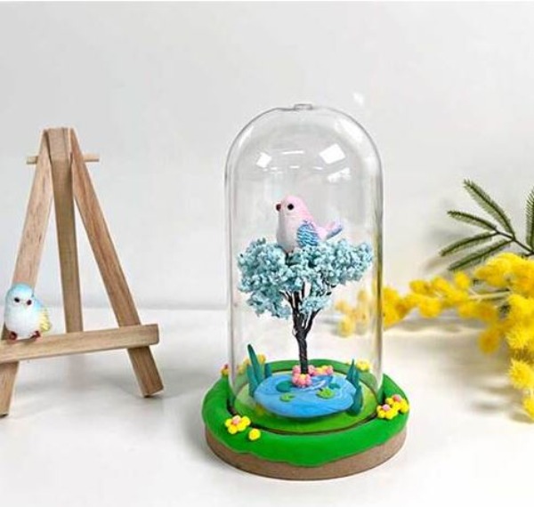 T DIY 방과후만들기 여름나무와 종달새 만들기 (클레이포함)