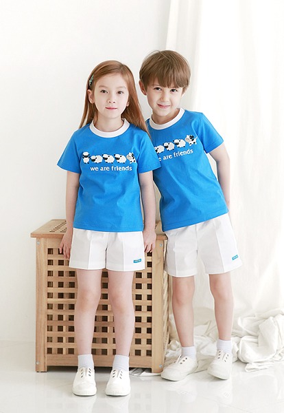 양 티셔츠 세트 어린이집 활동복 원복 어린이날 선물용티
